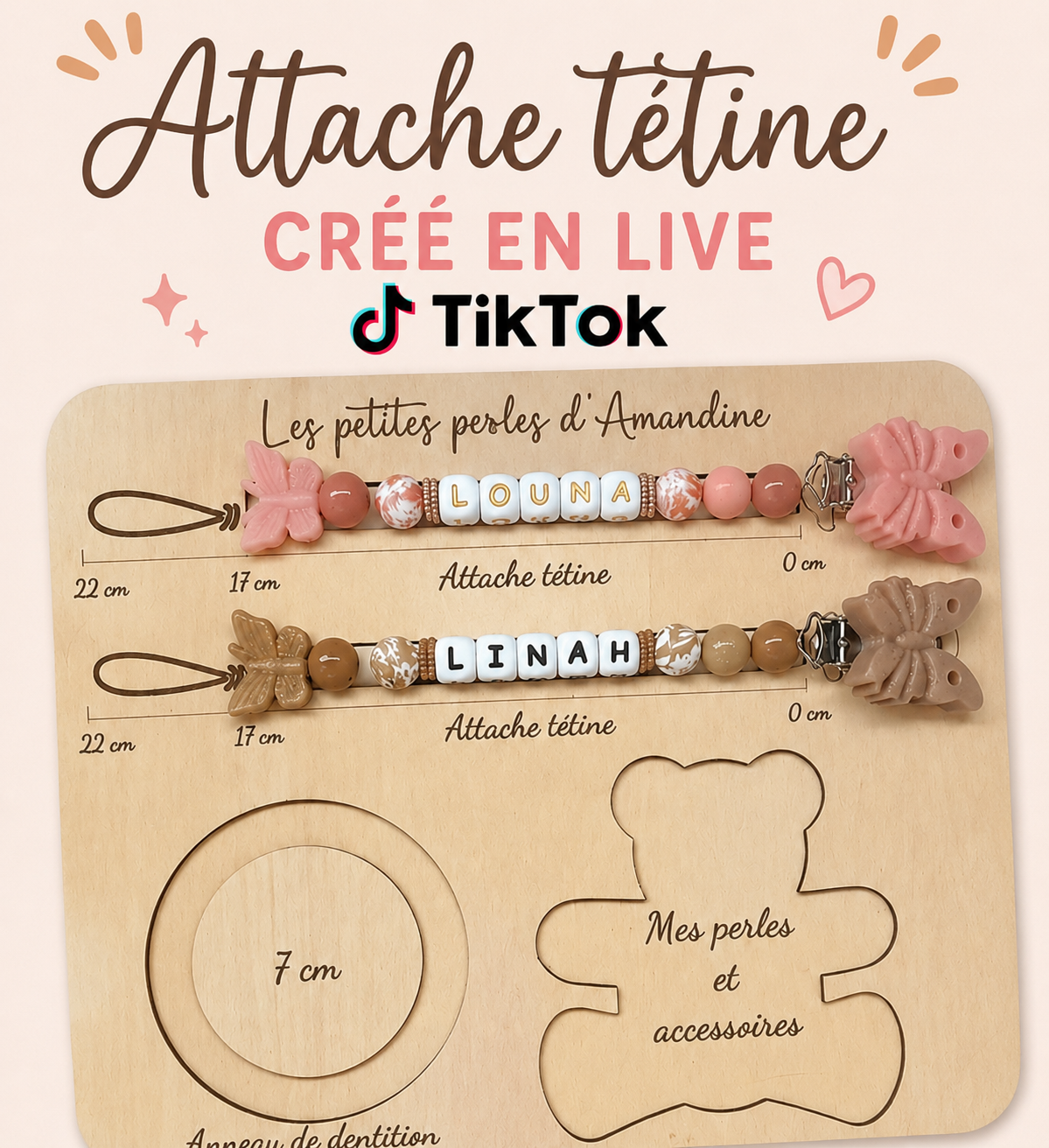 Attache tétine créée en live ￼